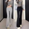 Gray Waist Flared Pants Women's Autumn New High Waist Casual Thin Drape Yoga Sweatpants