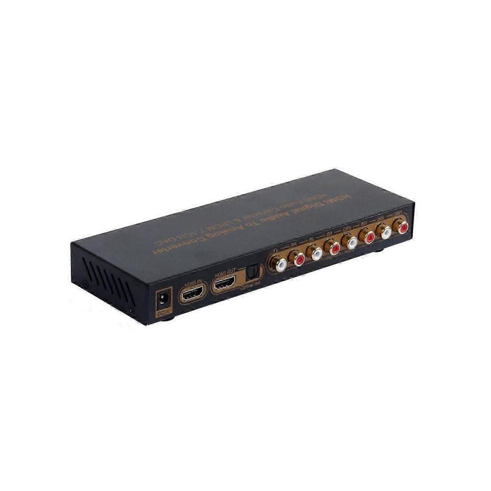 LPCM HDMI-Compatible to 7.1 Audio Converter HDMI-Compatible Audio Splitter Optical RCA Output EU Plu