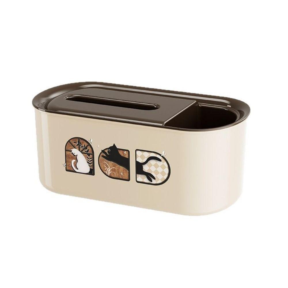 Rectangular Tissue Holder Plastic Paper Box Creative Tissue Storage Box Living Room