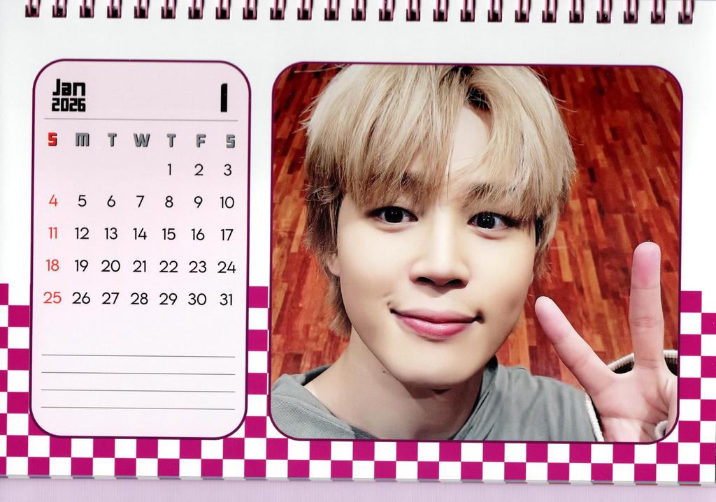 Набор наклеек для настольного календаря Чимина (Фотокнига) 2026-2027 (2 года) + К-ПОП