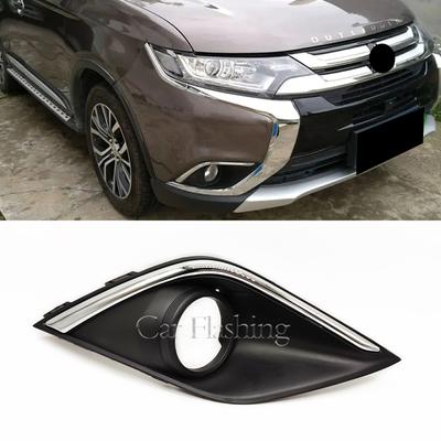 Хромированные чехлы для противотуманных фар для Mitsubishi Outlander 2016-противотуманные фары, лицевая панель лампы, крышки противотуманных фар, рамки капота, гриль