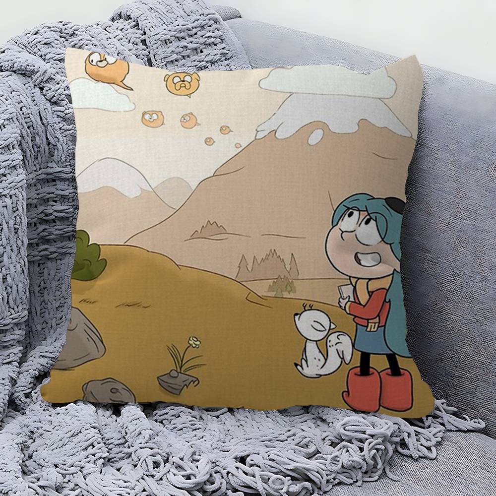 Cute Hilda Cartoon Office Cushion Pillowcase Car Cushion Cover45X45Cm Lumbar Pillowcase Sofa Pillowcover
