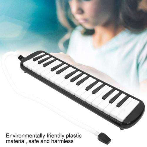 32-Key Melodica, Melodion, for Children, Easy To Play, Music Education, with Case, Suitable for Kindergarten, Beginners, and Students (Black)