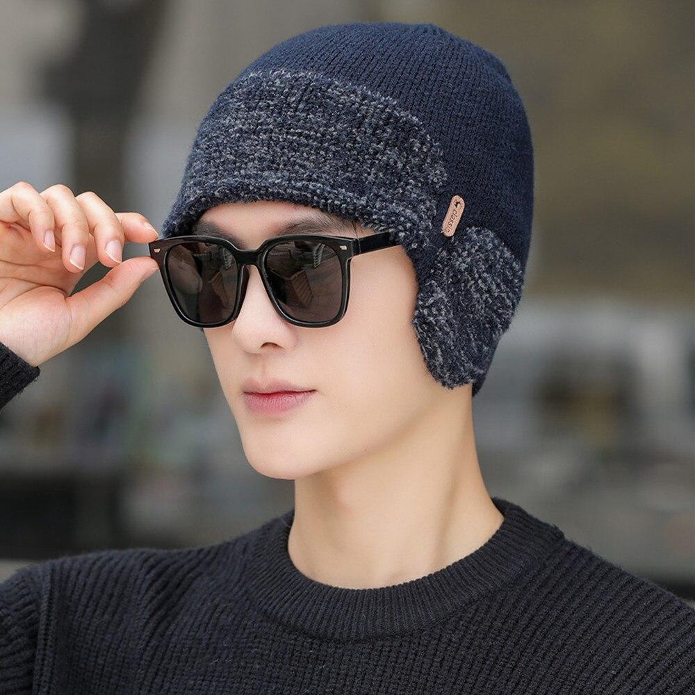 Новая зимняя вязаная шапка унисекс с защитой ушей, модная мягкая шапка-бини для мужчин и женщин, спортивная шапка-ушанка для спорта на открытом воздухе, классическая согревающая шапка