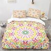 Psychedelic Mandala Duvet Cover Microfiber Bohemian Floral Bedding Set Twin Queen King For Kids Teen Boho Floral Comforter Cover
