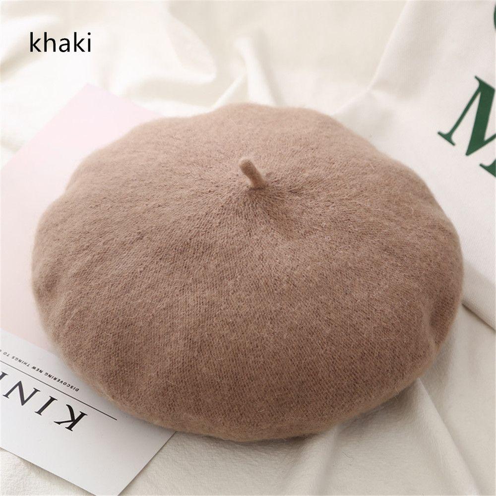 Women Wool Beret Hats Winter French Hat Girls Solid Color Fashion Autumn Winter Beret Hat For Women Flat Cap Hat Felt Berets