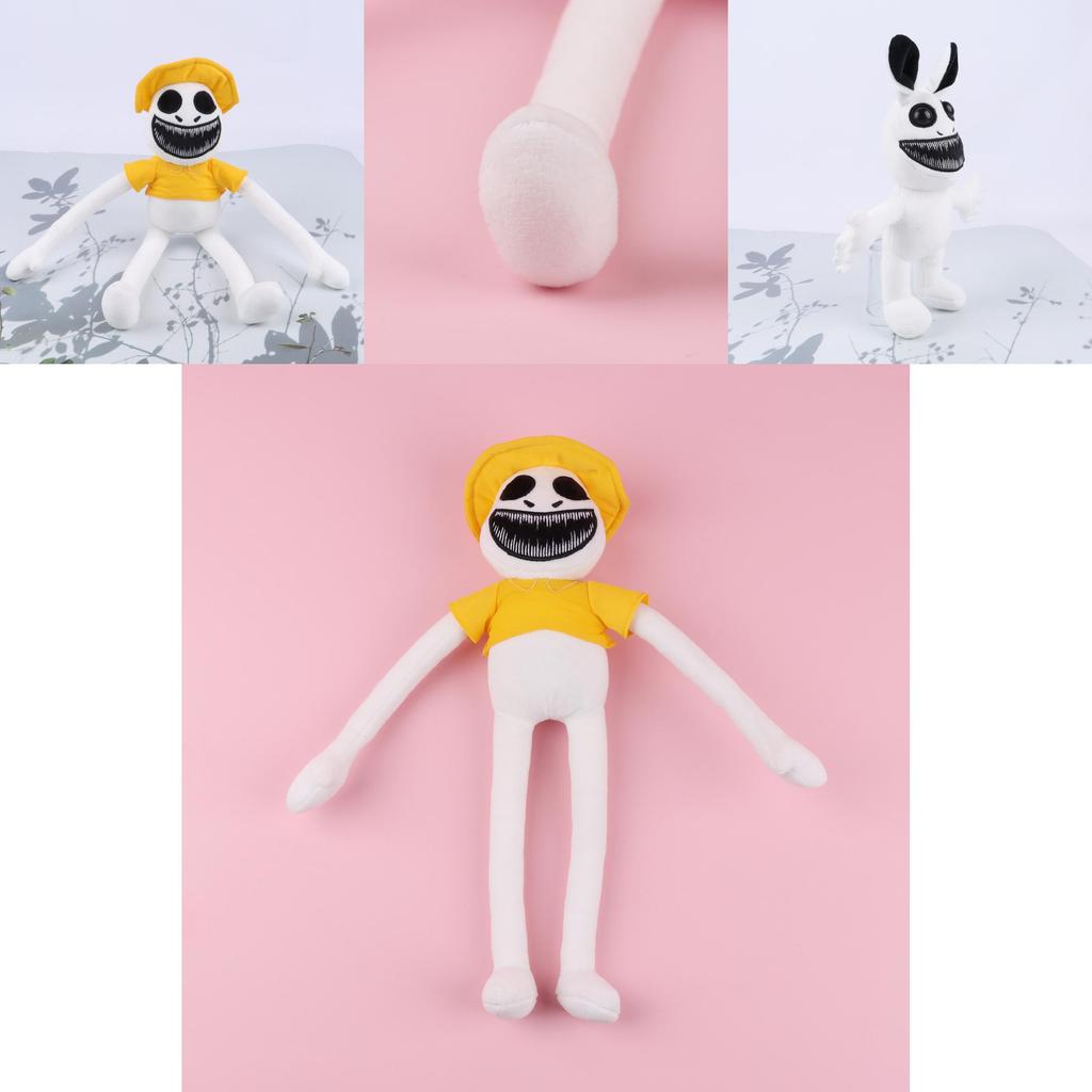 Zoonomaly Plush Odd Animal Park Stuffed Zoo Guard Doll Short Plush Cartoon Character Other Pp Cotton Customized White Yellow 48*7*40cm