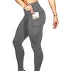 Women S Yoga Running Fitness Pants Side Pocket Tight Leggings