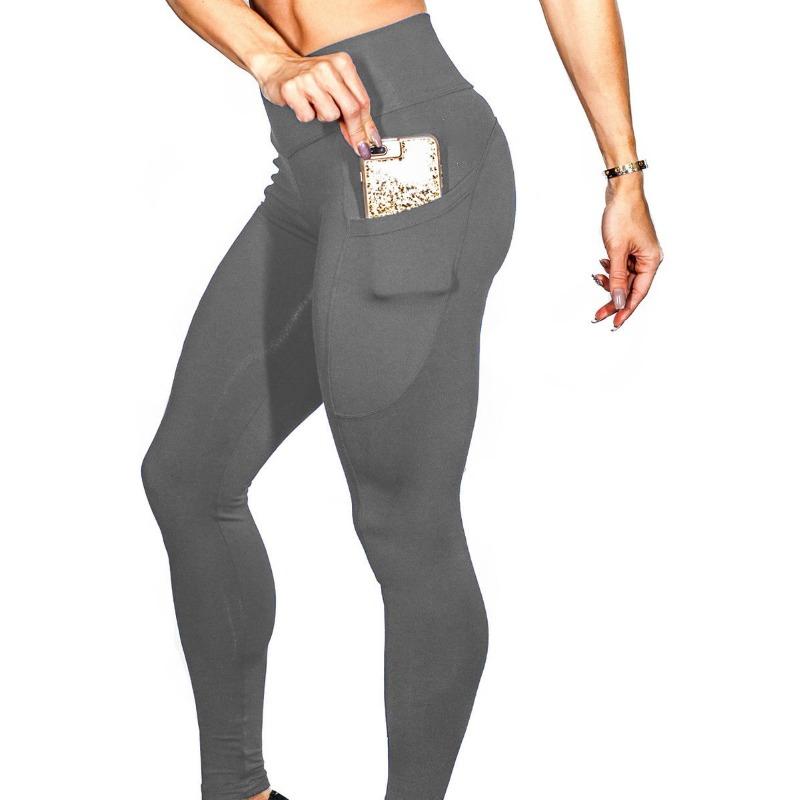Women S Yoga Running Fitness Pants Side Pocket Tight Leggings