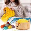 Practical Wooden Yarn Bowl With Holes Yarn Organizer Durable Knitting Storage Bowl  Crocheting
