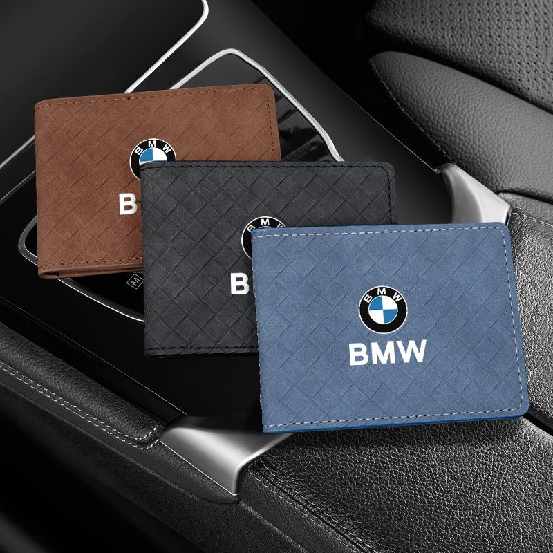 For BMW E88 Car Grid pattern Driving Documents Case Credit Card Holder Sticker For BMW X1 X2 X3 X5 X4 X6 X7 iX3 F20 F10 F07 E70 E46 E90 E92