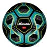 MIKASA Футбольный мяч MIFoA размера 3 для начальной школы и младших F3AZ Рекомендуемое внутреннее давление Дети, Черный/Зеленый, D-INBKG, 0,490 кгс/см²