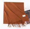 Solid Color Imitation Cashmere Scarf Women's Winter Warm Shawl Neck Scarves
