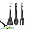 Набор из 3 предметов Кухонная утварь Сервировочная Кулинарная Кухонные приборы Ложка Нейлоновый Набор Лопатка Посуда Портативный Кемпинг Пластиковые Прорезные Столовые приборы