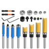 16pcs 1/4 Shank Router Bit With Bearing Set Pattern Flush Trim Router Bit Emplate Milling Cutter For Wood Woodworking End Mil
