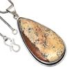 Pendant Picture Jasper Gemstone Handmade Gift For Her Silver Jewelry 2.25"