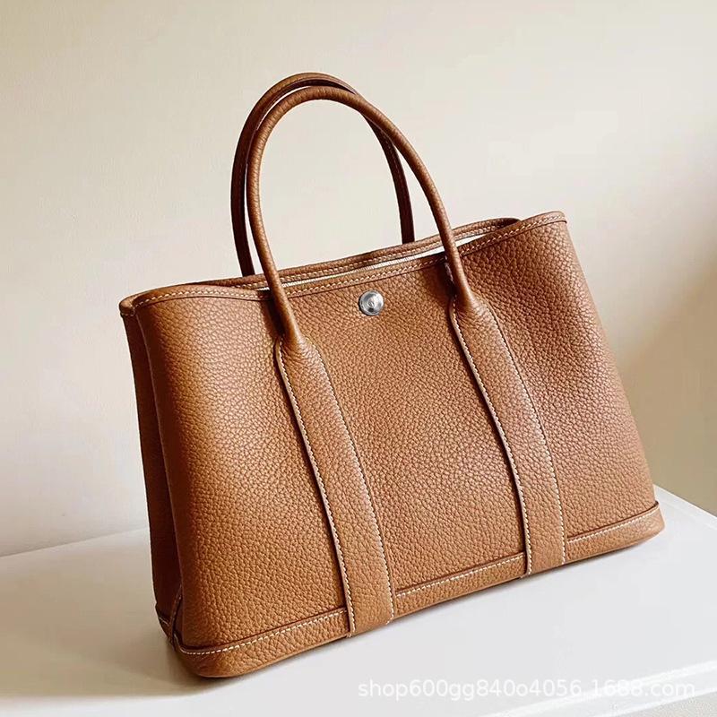 2023 Модная садовая сумка из натуральной кожи: Женская сумка через плечо и дамская сумочка большой вместимости