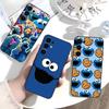 Мультяшный чехол для телефона 'C-Cookies Monster' для Samsung S25, S24, S21, S22, S23, S30, Ultra, S20, Plus, Fe, Lite, Мягкий черный чехол