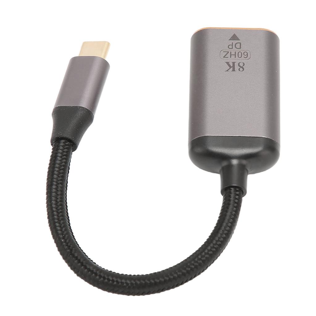 USB C to DisplayPort Adapter Aluminum Alloy USB C Male To DP Female 8K 30Hz 4K 144Hz HDR USB C to DP Converter