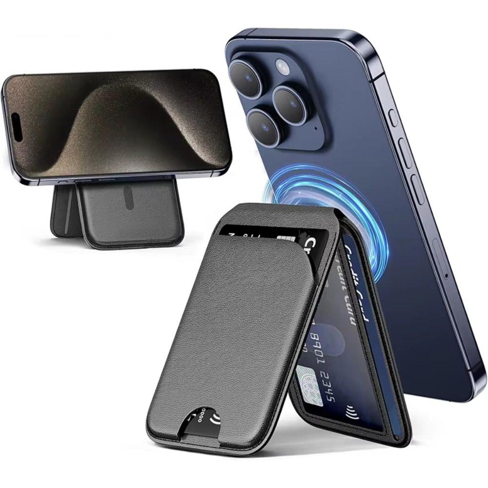 Foldable Phone Card Holder Strong Adsorption Wallet Card Bag for iPhone 16 15 14 13 12 ProMax