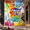 Wall Hanging Tapestry,Pokémon Printed Fabric Backdrop For Dorm Room Party Decoration