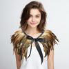 Women Shawl Gothic Style Feather Cape Scarf Shoulder Shawl Carnival Costume Handmade Vintage