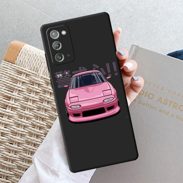 Бампер черный мягкий чехол для Samsung Galaxy S20 S21 S23 5g Note 20 Ultra 10 Plus 8 9 S22 S22 5g S21 автомобильный задний фонарь с мультяшным рисунком