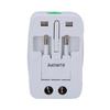 Flame Retardant ABS Single USB International Travelling Power Plug Adapter AC 100 240V 10A