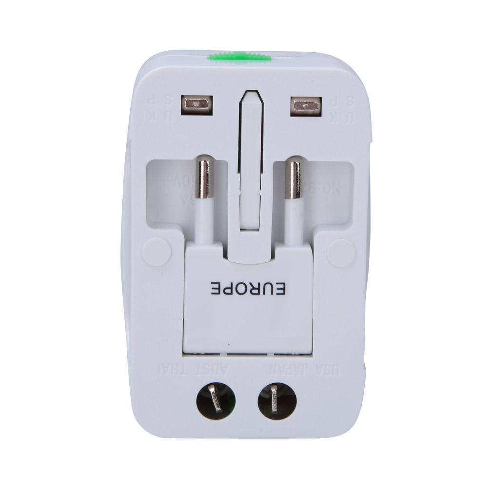 Flame Retardant ABS Single USB International Travelling Power Plug Adapter AC 100 240V 10A