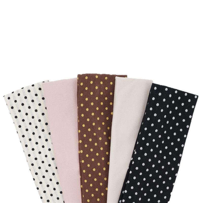 Wave point versatile wide edge elastic knitted fabric headband for women