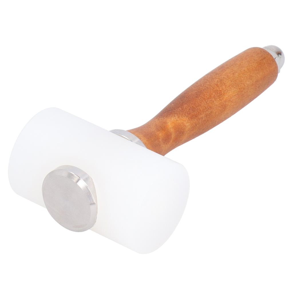 Молоток для резьбы по коже, нейлоновый, самодельный, ручной работы, молоток для кожевенного ремесла, деревянная ручка, инструмент для штамповки(желтый