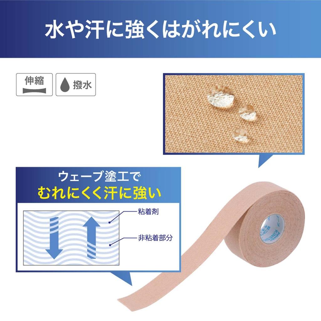 Nitoms Nitreat Kinesiology Water Muscle Protection Ширина 25 мм x Длина 5 м рулоны Лента, Репеллент, Лента, Многослойная упаковка, Растягивающаяся, Устойчивая к отслаиванию,