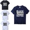 Стильная черная футболка 'Black Lives Matter' против расизма для унисекс, повседневная и удобная
