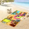 Dog Man Print Beach Towel, Large Soft Quick Dry Towel for Beach Camping Swimming