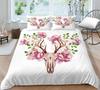 Home Bed Set Skull Print Pillowcase Bedspreads Soft Duvet Cover Queen King Size Teen Boy Girl 3D Soft Quilt Cover