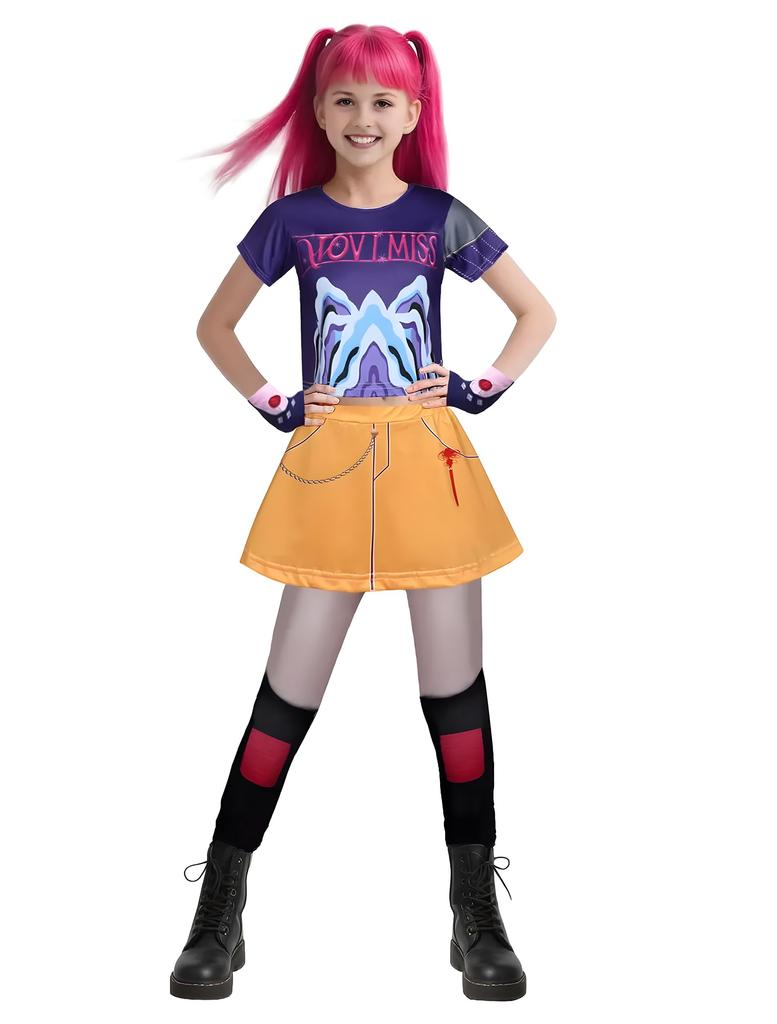 Костюм охотников на демонов K-Pop для мальчиков и девочек Зои Руми Мира Косплей Поп-певцы Женские наряды на Хэллоуин с аксессуарами