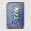 Vault Boy Metal Sign Cinema Kitchen Club Bar Classic Wall Decor Tin Sign Posters