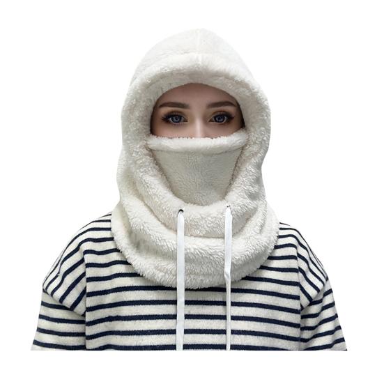 Женский головной убор для верховой езды, однотонный, регулируемый шнурком, защита лица, головной убор, осенне-зимняя утолщенная теплая плюшевая шапка