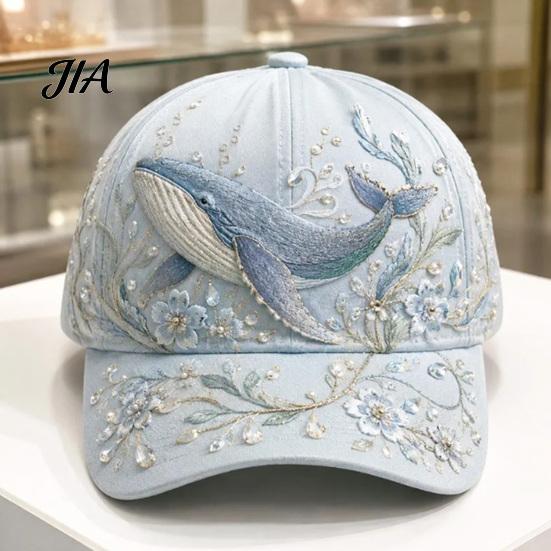 Fashionable Face Slimming Hat Ocean Creatures Baseball Cap, Adjustable Sun with Sea Summer Outdoor Travel Cap Animal Patterns, Trucker for Men