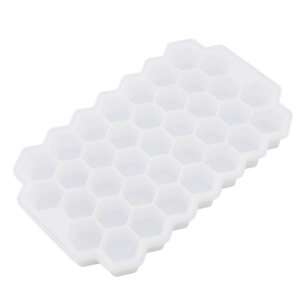Форма для льда на 37 ячеек, гибкая силиконовая, с сотами, самодельная коробка для пищевых добавок, лоток для кубиков льда белого цвета с