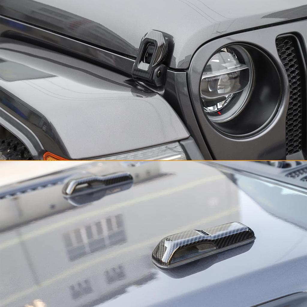 Накладка на капот двигателя, защелка, кронштейны, защелка, крышка для Jeep Wrangler JL JLU Sports Freedom Sahara Rubicon Gladiator JT 2018+
