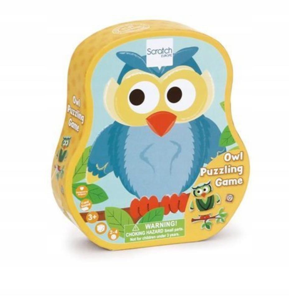Owl puzzle for children, up to 20 pieces.