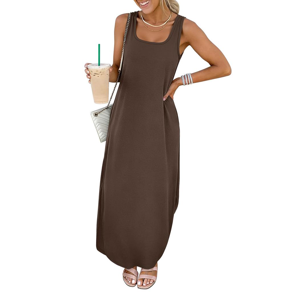 Женское модное повседневное платье свободного кроя -Цвет