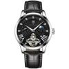 Swiss Waterproof Mens Slim Quartz Watch With Genuine Leather Band And Date Function For Daily Use