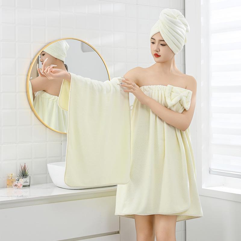 Мягкий и плотный коралловый флисовый халат для взрослых - унисекс, с длинными рукавами и лямками