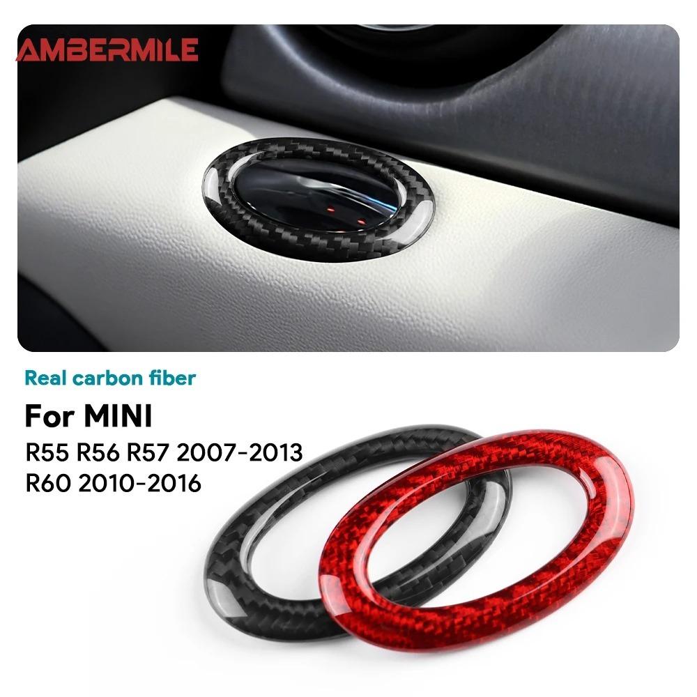 Real Hard Carbon Fiber For Mini Cooper Countryman R60 2010-2016 R55 R56 R57 2007-2013 Co-pilot Storage Box Switch Button Frame