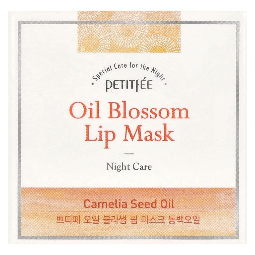 Petitfee Маска для губ Oil Blossom, масло семян камелии, 15 г