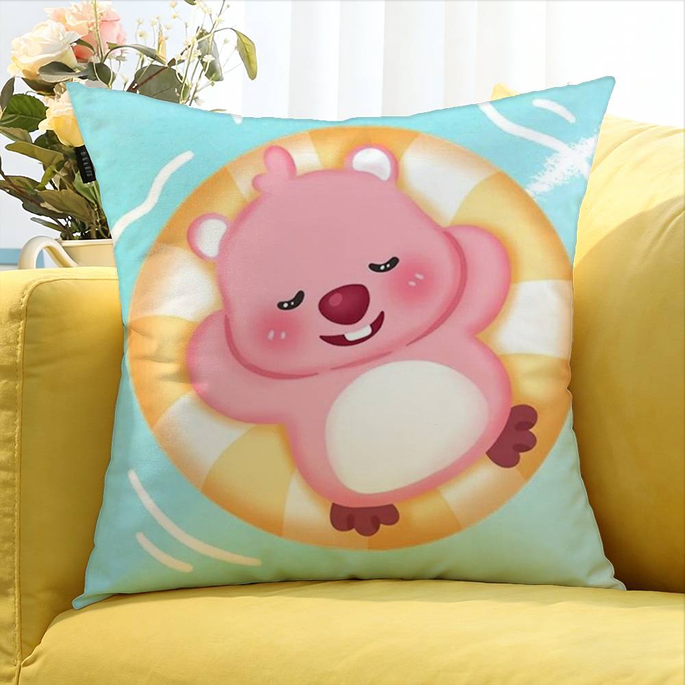 Korea Zanmang L-Loopy Various Sizes Square Pillow Case For Car Home Bedchamber Decor