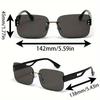 New Frameless Fashion Glasses for Men and Women Square Sunglasses for Both Genders