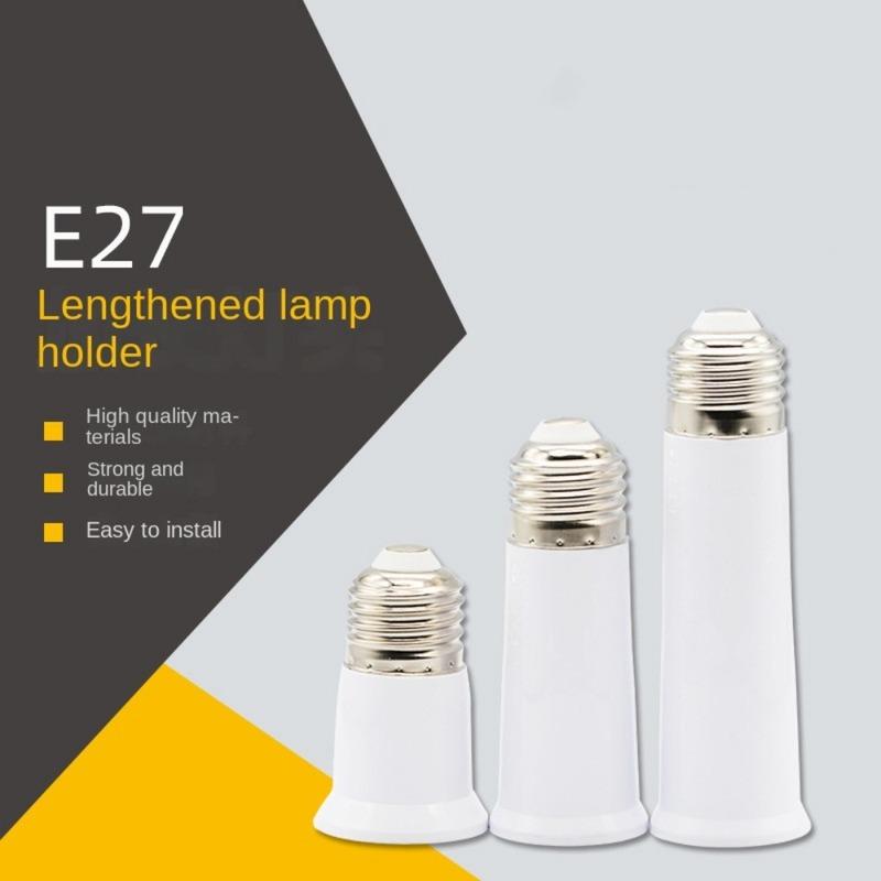 Детали освещения Пластиковый удлинитель E27 на E27 65 мм/95 мм/120 мм Белый адаптер-переходник-держатель для лампочки